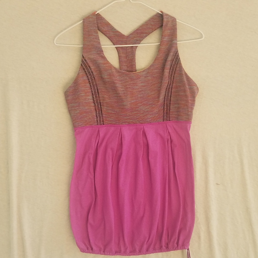 Lululemon Magenta and Striped Racerback Tank, 8